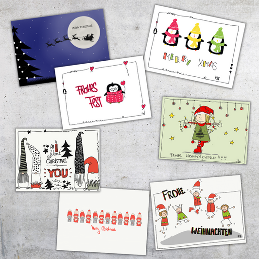 Postkarten-Set Weihnachten (7 Stück / A6)